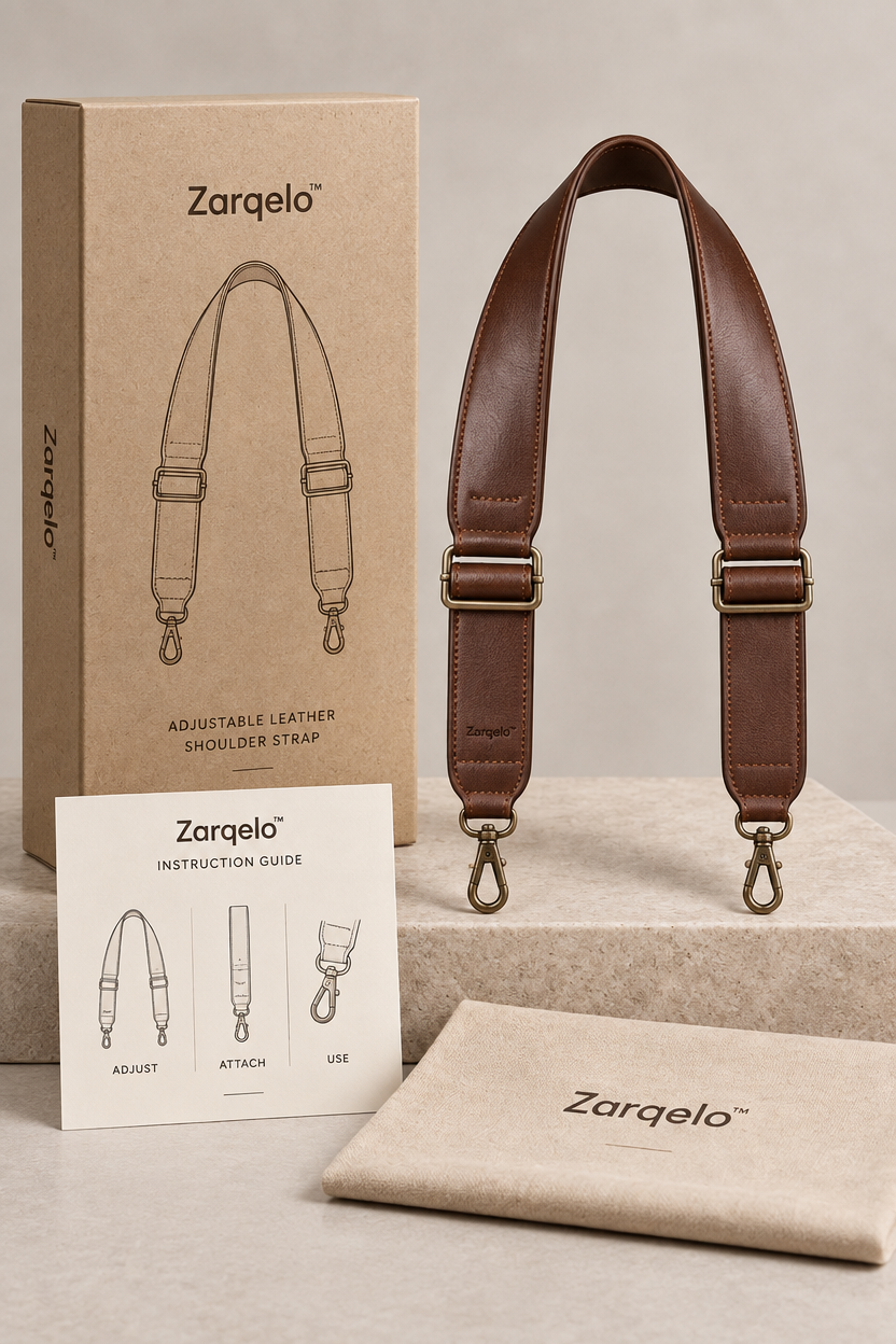 Zarqelo™ Adjustable Wide Leather Bag Strap care & safety