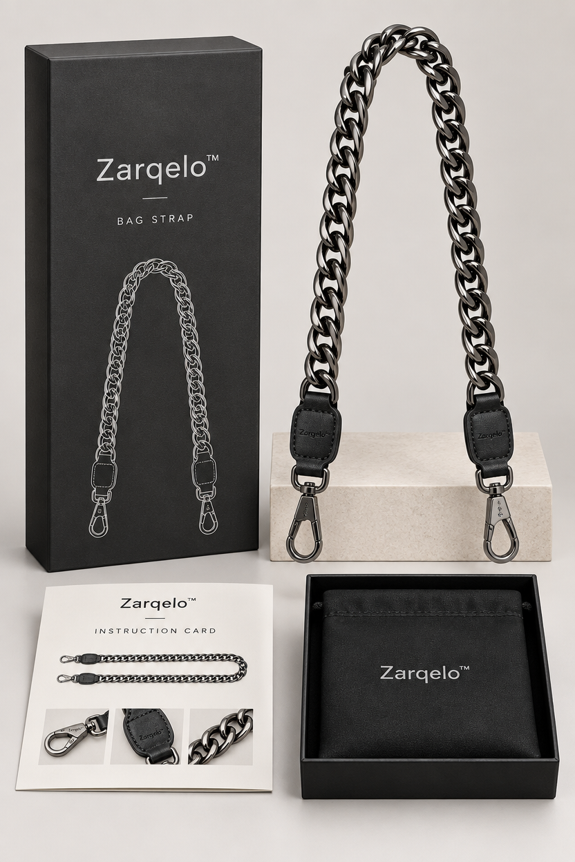 Zarqelo™ Metal Chain Decorative Bag Strap care & safety