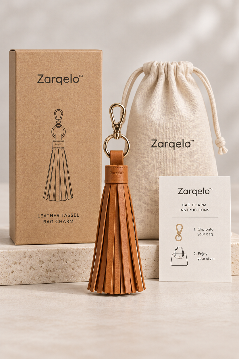 Zarqelo™ Genuine Leather Tassel Bag Charm care & safety