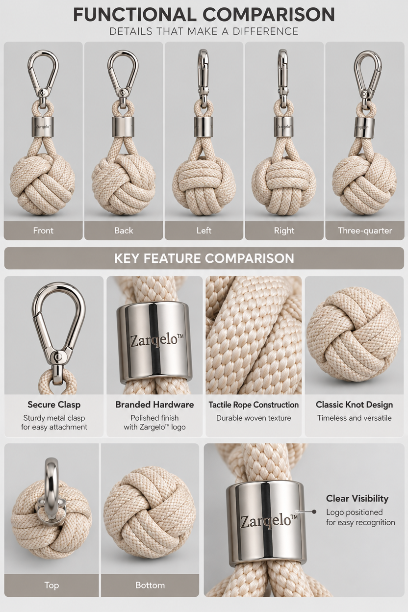 Zarqelo™ Woven Knot Bag Charm product details