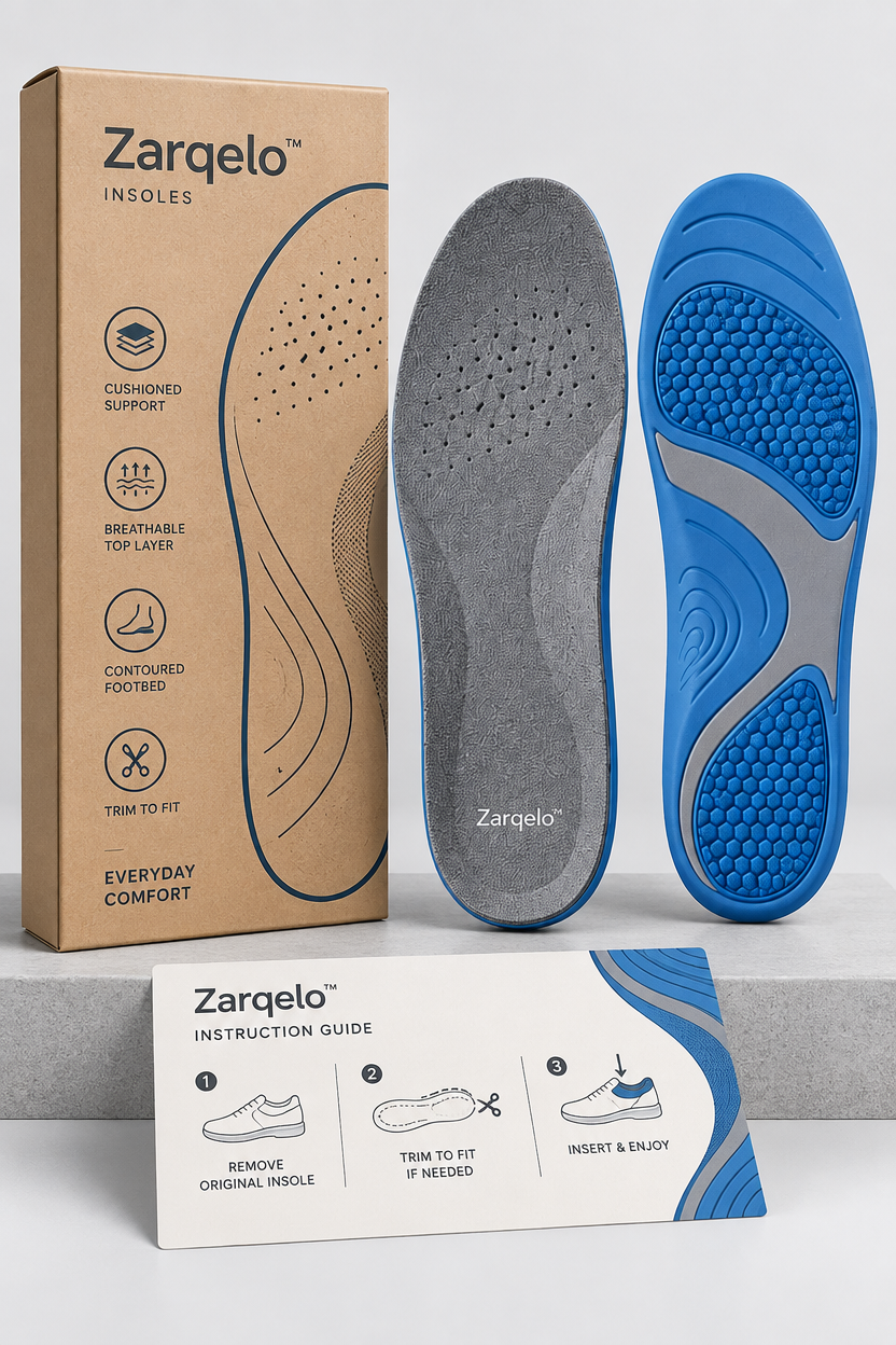 Zarqelo™ High-Resilience Cushion Insoles care & safety